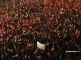 لحظاتی از مداحی محمود کریمی در مصلی تهران + ویدیو