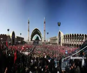 ویدئوی ساخته شده با هوش مصنوعی مراسم وداع با رهبر شهید  -  حضور چهره های خاص در مصلای تهران
