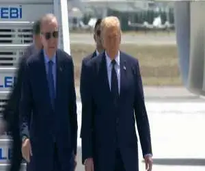 ویدیو  -  اردوغان در فرودگاه از ترامپ استقبال کرد