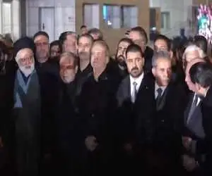 ویدیو  -  حضور مسئولین ایرانی در عراق برای تشییع پیکر رهبر فقید ایران