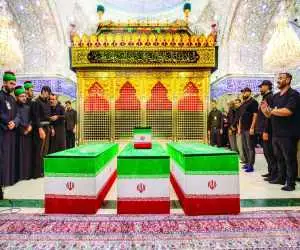 بدرقه در خانه پدری -  تصاویری از تشییع پیکر قائد شهید در عراق