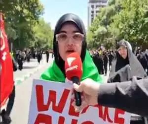 ویدیو  -  پیام انگلیسی دختر ایران به نتانیاهو و ترامپ