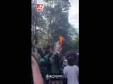 لحظه سوختن پرچم اسرائیل در نیویورک  -  ویدئو