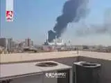 دود غلیظ آسمان کویت را فرا گرفت؛ این ویدئو پس از حملات ایران منتشر شد