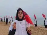 فدای یک لبخند سید مجتبی + ویدئو  -  اجتماع (کفن پوشان حامی ولایت) در ساحل کنگان