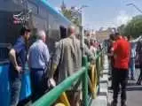برخورد اتوبوس شرکت واحد با عابر پیاده در تهران