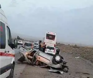 مرگ دردناک نوزاد 6 ماهه در تصادف زنجیره ای -  آمار مصدومان