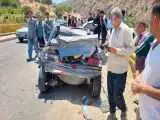 تصادف 12 خودرو با 19 مصدوم + ویدئو  -  ناگهان تریلی وارد شد و...  -  دلیل حادثه در دست بررسی است
