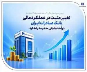 تغییر مثبت در عملکرد مالی بانک صادرات ایران -  درآمد عملیاتی 80 درصد رشد کرد