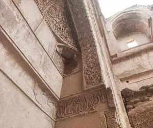 پایان مرمت منبر مسجد افین  -  عکس گردشگران دوباره خبرساز شد