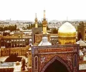تصویر  -  قابی زیبا و قدیمی از حرم امام رضا (ع) در دوره ناصرالدین شاه