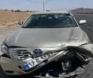 تصادف شدید علیرضا افتخاری در جاده تهران ـ اصفهان -  عکس