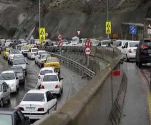 ترافیک سنگین در این جاده شمالی