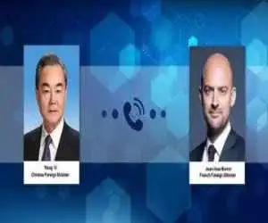 گفتگوی وزیرخارجه چین با وزیر خارجه فرانسه درمورد ایران، تایوان و اوکراین -  تاکید چین درمورد ابتکار چهار ماده ای برای ساختار جدید خاورمیانه