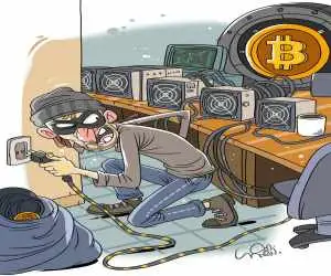 هشدار به متخلفان غیرقانونی رمزارز  -  کارتون