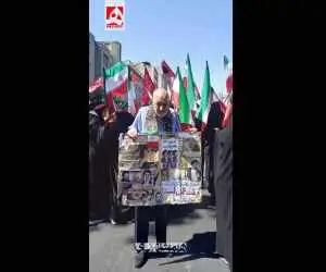 وایرال شد؛ وضعیت یک پیرمرد در رزمایش 313 هزار نفری  -  ویدئو