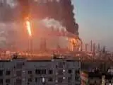 نخستین ویدئو از انهدام پالایشگاه نفت؛ ببینید