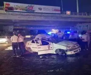 تصادف مرگبار ال90 و سمند در بزرگراه رستگاری؛ 2 نفر فوت شدند