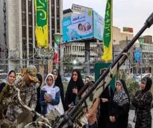 آموزش شلیک با ضدهوایی به بانوان در میدان هفت تیر + تصاویر