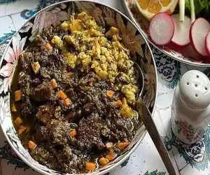 خورش اسپناساک مازندرانی؛ جادوی اسفناج، گوشت گوسفندی و تخم مرغ