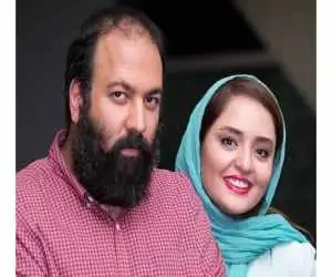   لحظه ای که علی اوجی با ذوق نرگس محمدی را بغل می کند