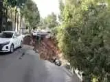 ناگهان زمین دهان باز کرد و این خودروها را بلعید!   -  ببینید