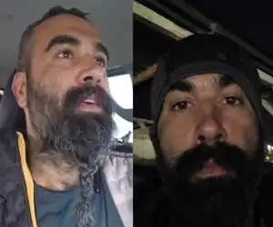 علی سینا مصطفوی با چشم بند مشکی در لحظه بازداشت  -  ویدئو