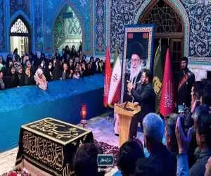 سخنی در اعلام احساسات زائران امام رضا (ع) بر مزار رهبر شهید
