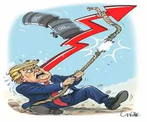 دردسرهای نفتی ترامپ  -  کارتون