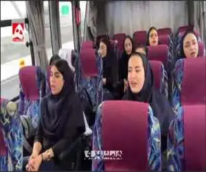 لحظاتی از اجرای سرود (ای ایران) توسط دختران والیبال نشسته  -  ویدئو
