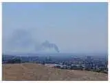 دیده شدن دود در غرب تهران -  آتش سوزی یک ساختمان در حال ساخت در بزرگراه شهید لشکری